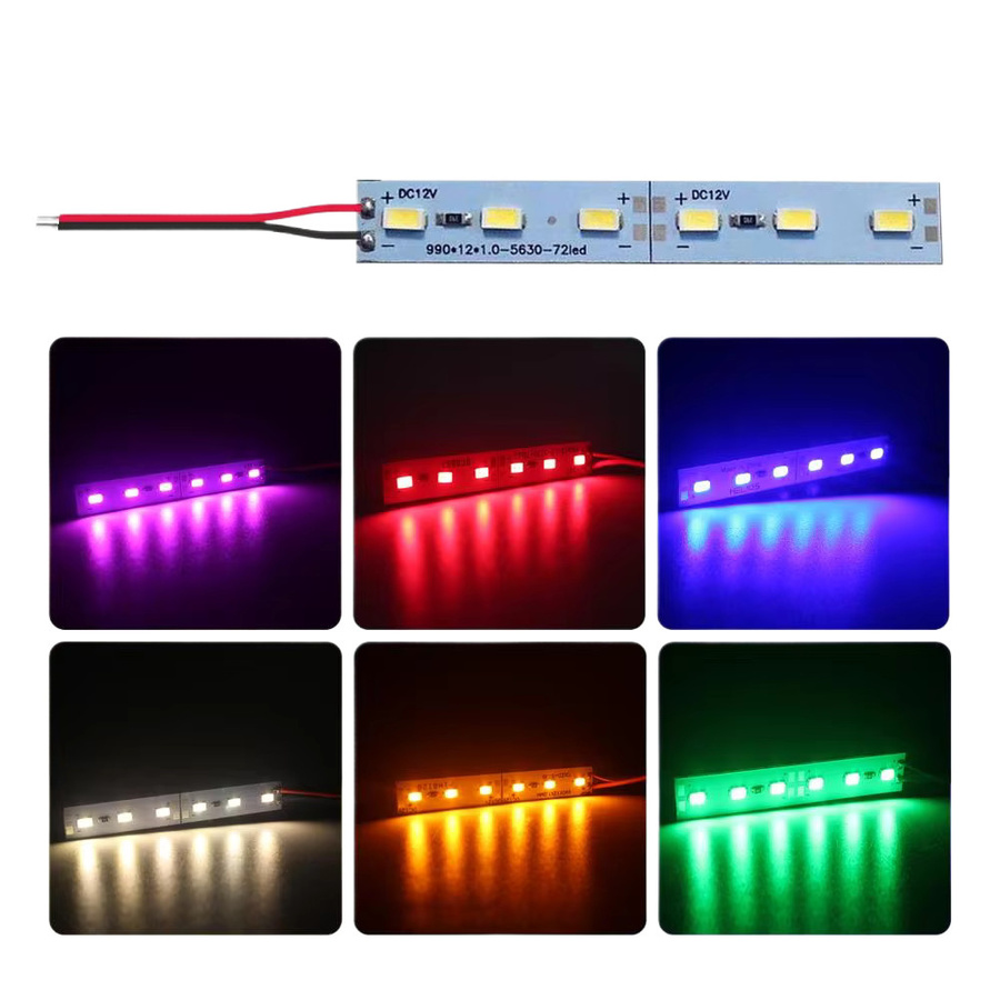 TiaoChongYi 2er Set Harte LED-Lichtleiste RGB mit 8 cm Länge in Rot, Grün und Blau - Bild 5