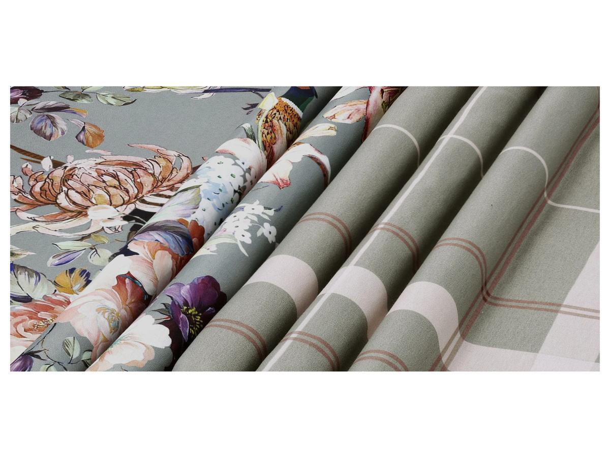 LIVARNO Bettwäsche aus Mikrofaser Satin mit Blumenmuster, Multicolor, B/H: 155 x 220 cm und 80 x 80 cm - Bild 3