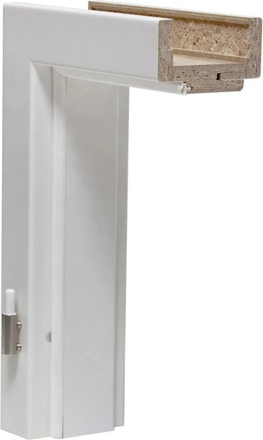 GetaDoor Türzarge CPL Arctic Weiß ähnlich RAL 9016, B/H/T: 61,0 x 198,5 x 16,5 cm, Links - Bild 1