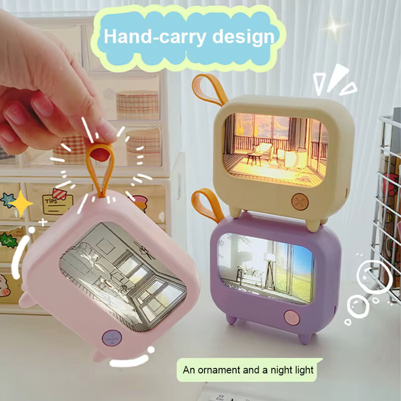 Lyfs LED Nachtlicht in TV-Design als dekorative Tischlampe für Kinderzimmer in Weiß und Multicolour - Bild 2