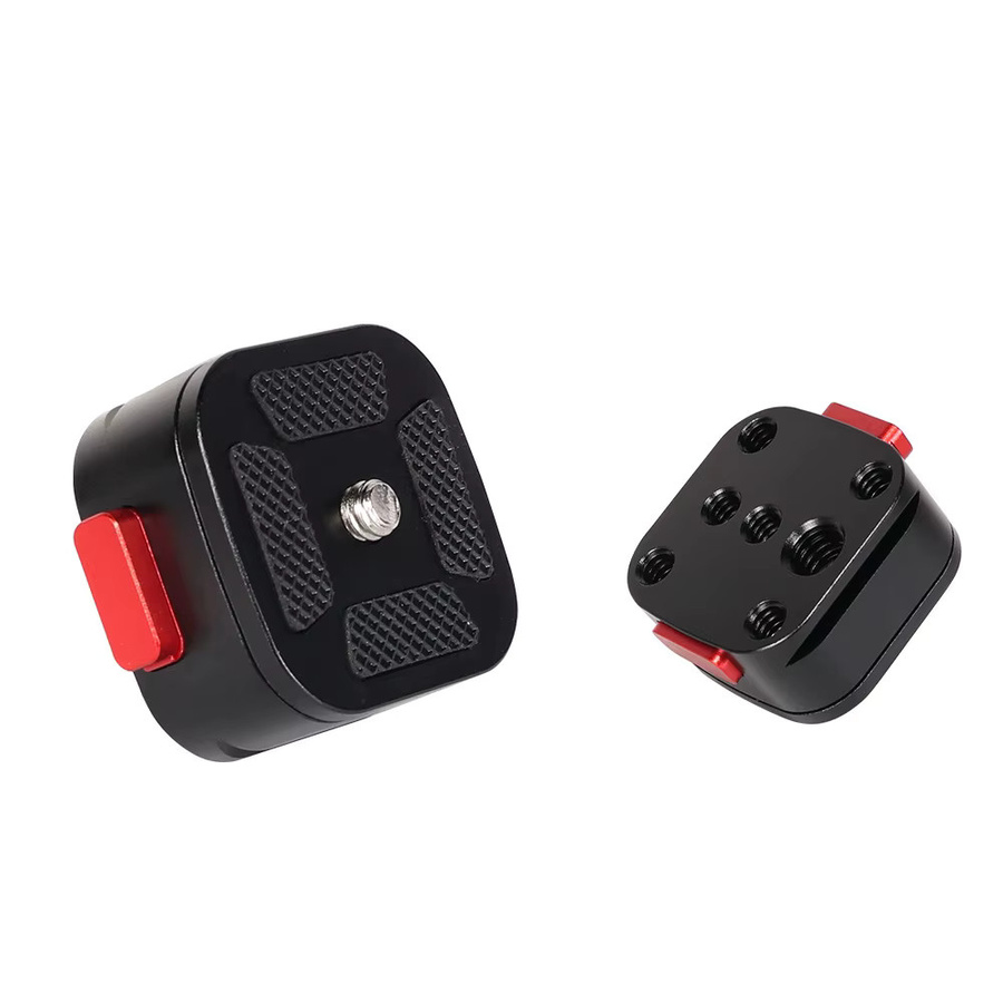 Arca Swiss 1/4 Mini Schnellwechselsystem Plattenklemmhalterung für DSLR-Kamerastabilisator in Schwarz - Bild 2