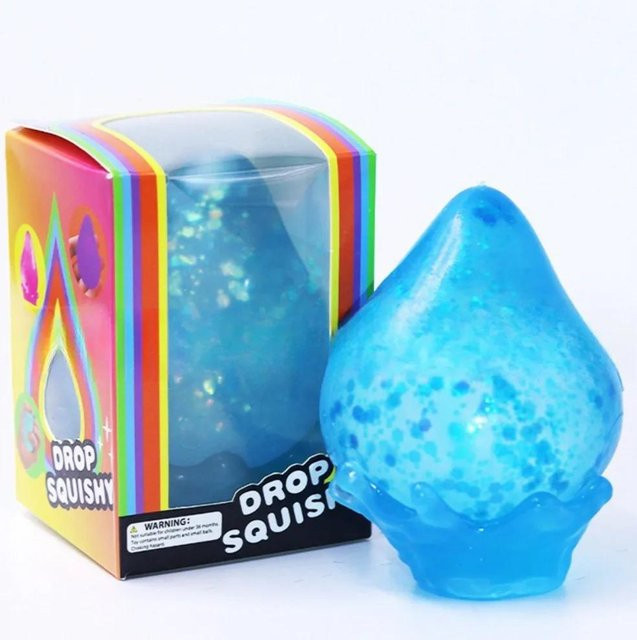 Malzose Knet-Wassertropfen, Fidget-Spielzeug, blau - Bild 1