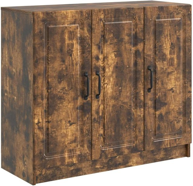vidaXL Sideboard Geräucherte Eiche im industriellen Look, Farbe Braun, B/T/H: 89 x 34,5 x 77 cm - Bild 1
