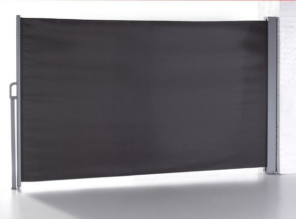 GreenYard Seitenmarkise Balkonmarkise aus Aluminium und Polyester in Anthrazit, B: 450 cm, H: 160 cm