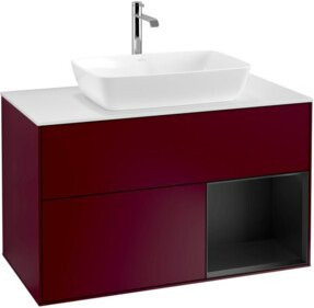 V&B Waschtischunterschrank Finion 100 Wandbeleuchtung in Weiß lackiert B/T/H: 100 x 50,1 x 50,1 cm - Bild 1