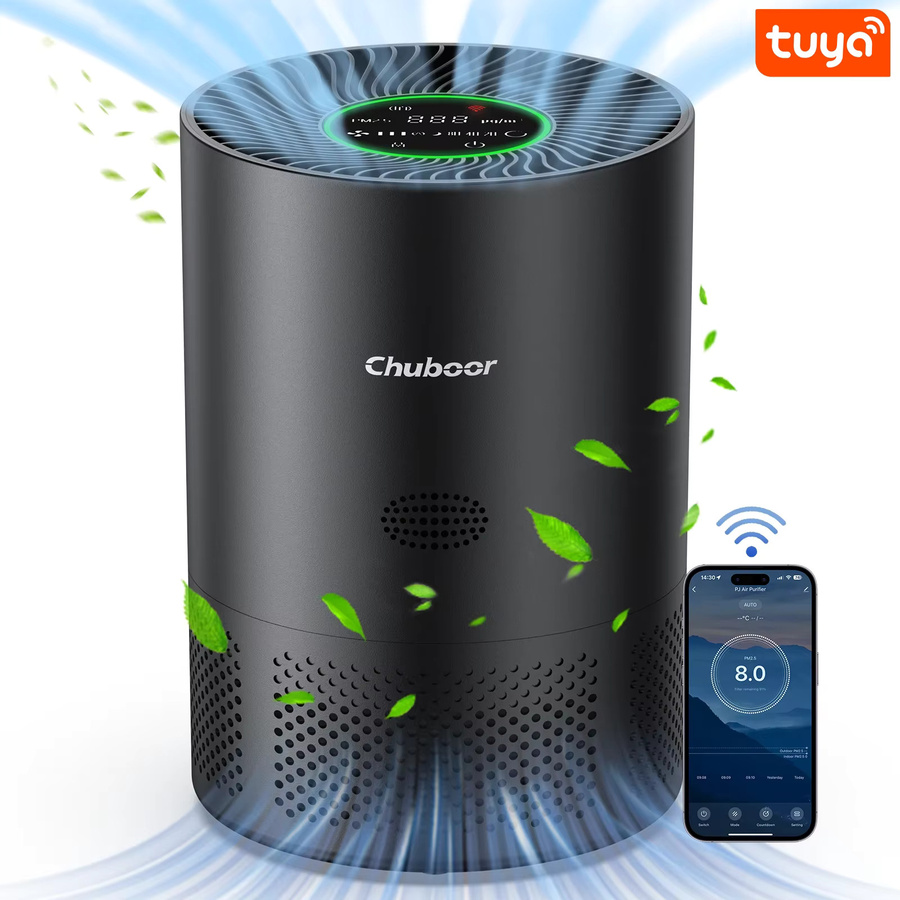 Dreame Luftreiniger Schwarz mit H13 HEPA-Filter, PM2.5-Partikelsensor, WiFi und waschbarem Filter für Räume bis 50 m² - Bild 2
