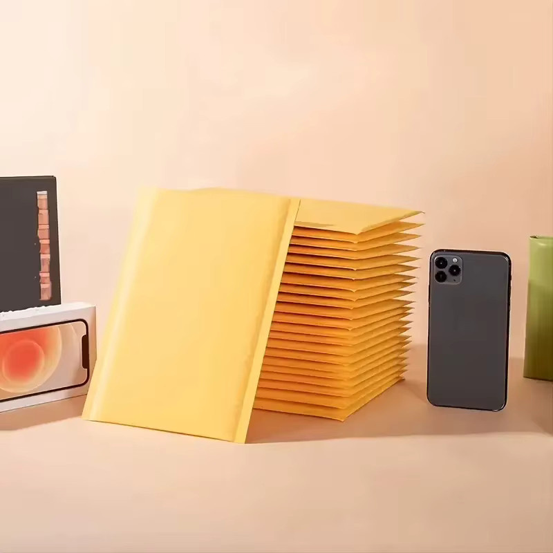 10 Stück selbstklebende Luftpolstertaschen in Gelb und Schwarz für sicheren Versand von Büchern und Geschenken - Bild 3