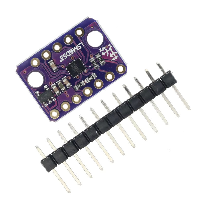 SAMIROB GY-LSM6DS3 Beschleunigungsmesser und Gyroscope Breakout Modul mit Digitalem Temperatursensor, SPI und I2C Interface, Lila - Bild 2