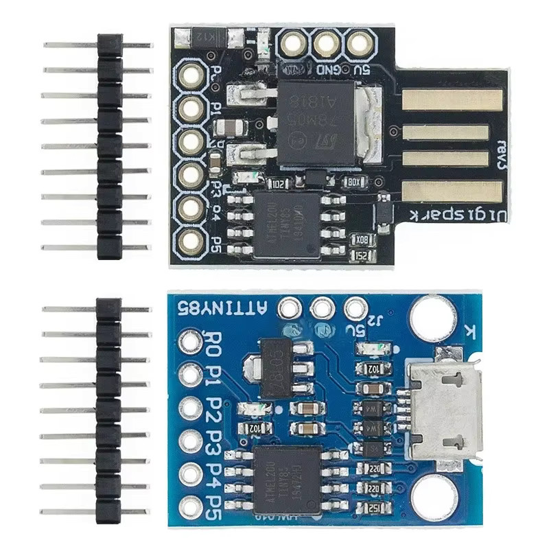 AITEWIN ROBOT Digispark TINY85 ATTINY85 Micro Development Board Modul in Blau Schwarz mit USB-Anschluss für Arduino IIC I2C - Bild 3