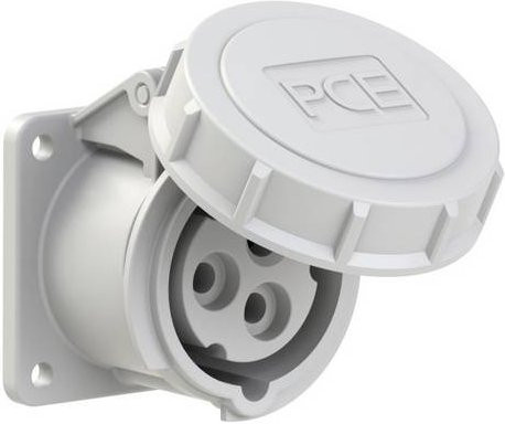 PC Electric CEE Anbaudose Twist 3132-1f6 16A 3-polig IP67 Weiß - Bild 1