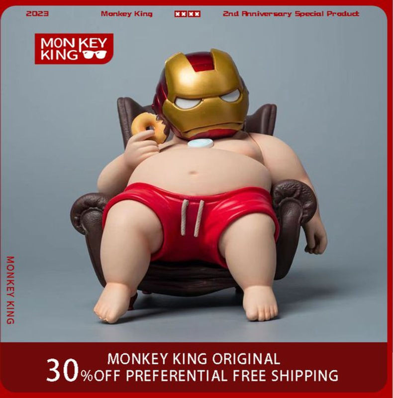The Avengers Iron Man Fat Boy Figur als niedliche Anime Action Collection Dekoration für Schreibtisch und Auto, mehrfarbig, Höhe: 12 cm - Bild 1