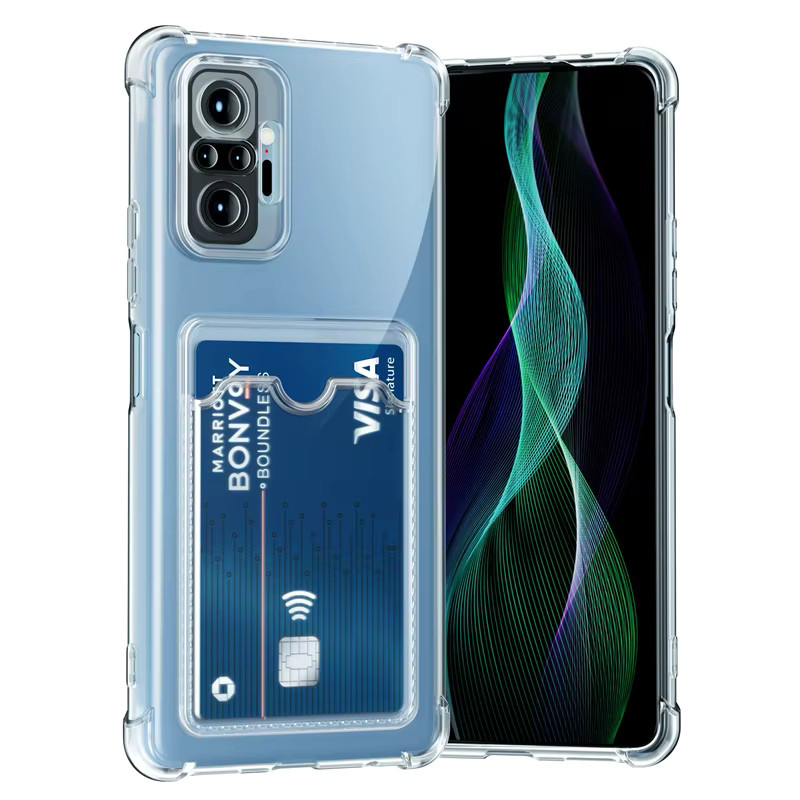 Transparente Schutzhülle mit Kartenhalter für Xiaomi Redmi Note 10 Pro 10S 11 11s 12 12s 13c 13 Pro 5G - Bild 7