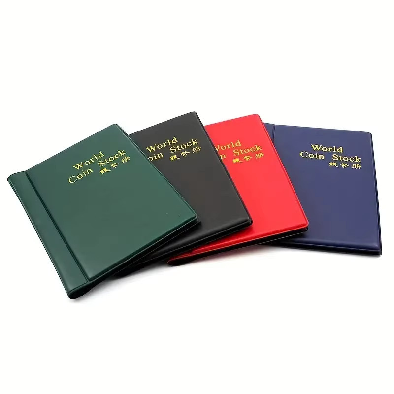 Blaues Münz-Sammelalbum mit 120 Taschen aus Kunststoff - Bild 3
