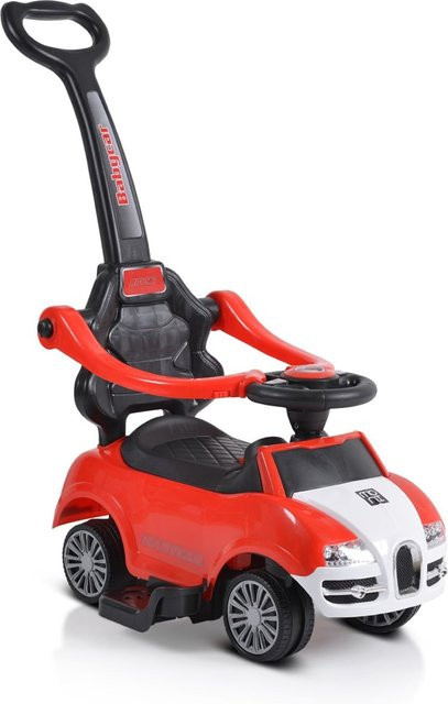 Moni 2 in 1 Rider 308 Rutschauto mit Schiebestange und Griff in Rot - Bild 1