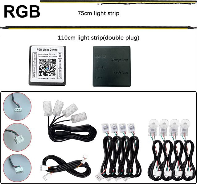 KALADA RGB LED-Lichtleiste als App-gesteuertes Umgebungslicht in Multicolour - Bild 1