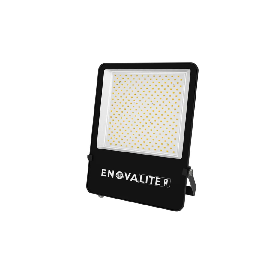 ENOVALITE LED Außenstrahler Flutlichtstrahler 200W mit 26000Lm in Schwarz, Neutralweiß 4000K, IP65 und IK06 - Bild 2