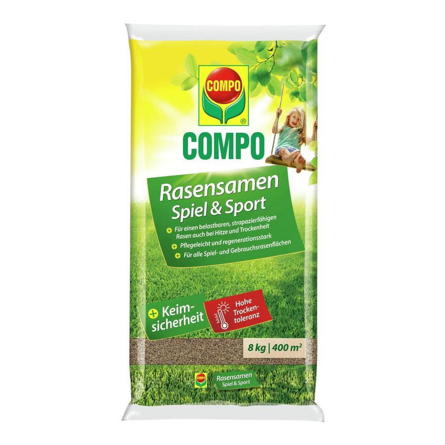 Compo Rasensamen Spiel & Sport für Sportplätze, Parks und Liegewiesen, 8 kg - Bild 2
