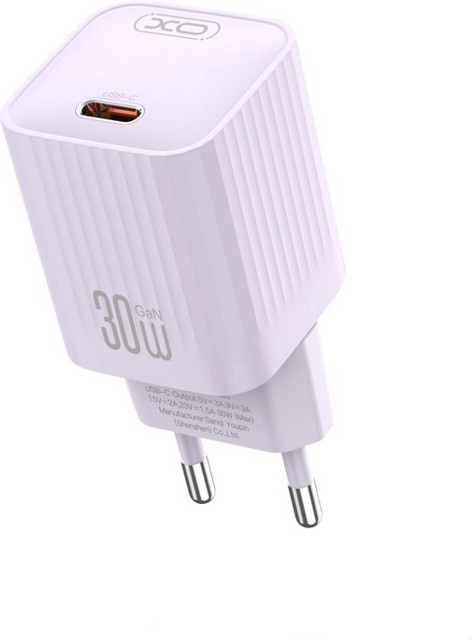 XO Design Netzteil L148 mit 30W und 3A, 1 x USB-C, Lila - Bild 1