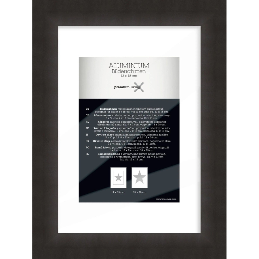 Premium Living Bilderrahmen aus Aluminium in Schwarz oder Silber, B/H: 13 x 18 cm - Bild 2