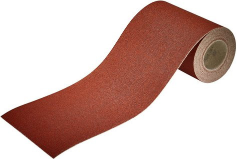 Wolfcraft Schleifpapierrolle Korund Körnung K180 Rot für Holz und Metall - Bild 1