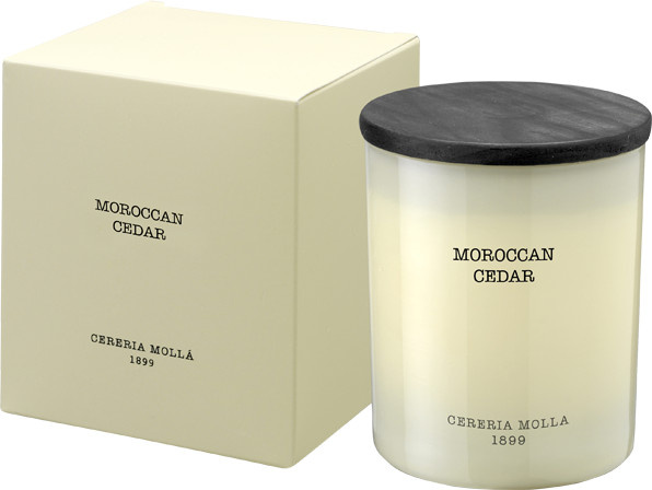 Cereria Molla Vegane Wachskerze Moroccan Cedar im Glas, Farbe: Weiß - Bild 1