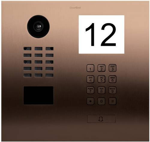 DoorBird D2101IKH IP-Video-Türsprechanlage LAN Außeneinheit aus Edelstahl V2A in Bronze-Optik - Bild 1