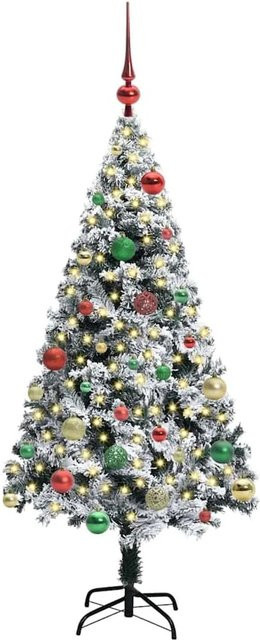 vidaXL Künstlicher Weihnachtsbaum mit 150 LEDs in Grün, Höhe: 150 cm - Bild 1