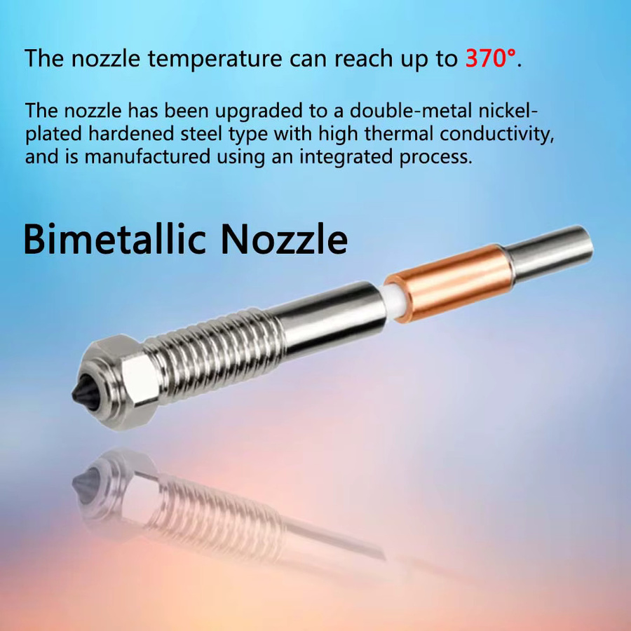 QIDI Tech Bimetall-Düse mit Silikonhülle für QIDI Plus 4 3D-Drucker Hotend Zubehör in Silber - Bild 2