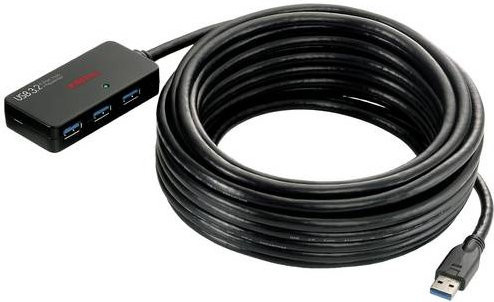 Roline USB-Hub mit 4 USB-A Ports, USB 3.2 Gen1 5 GBit/s, Schwarz - Bild 1