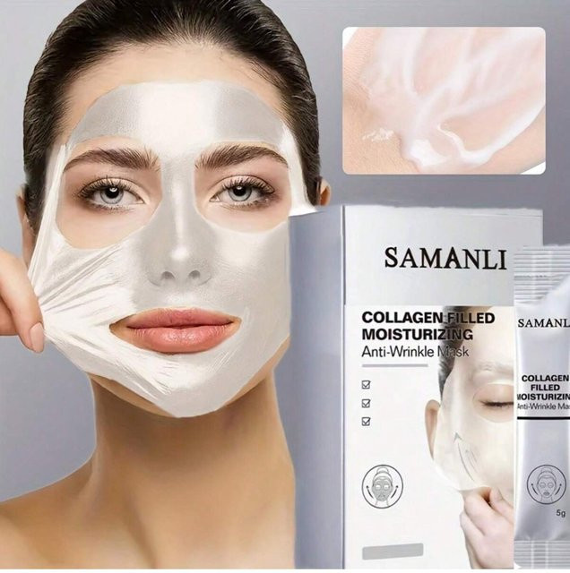 Shamanli Gesichtsmaske mit Kollagen, Hyaluronsäure und Vitamin C, 20 Stück - Bild 1