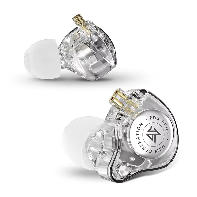 KZ EDX PRO 2 In-Ear-Kopfhörer mit dynamischem HiFi-Bass, transparentes Design, 3,5 mm Klinkenanschluss und abnehmbarem Kabel - Bild 3