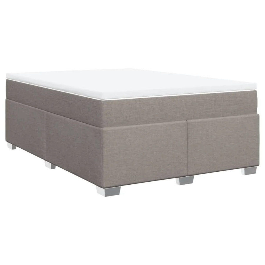 vidaXL Boxspringbett Hybrid mit Matratze und Taschenfederkern in Taupe, B/T: 160 x 200 cm - Bild 2