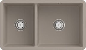 Villeroy & Boch Unterbauspüle Subway 80U in Beige mit Ablaufgarnitur und Exzenter aus CeramicPlus Keramik - Bild 1
