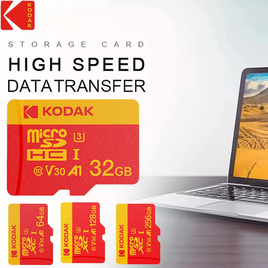 Kodak Micro SD Speicherkarte U3 V30 A1 4K Hochgeschwindigkeit TF-Speicherkarte für Kamera Drohne und Dashcam in Multicolor - Bild 2