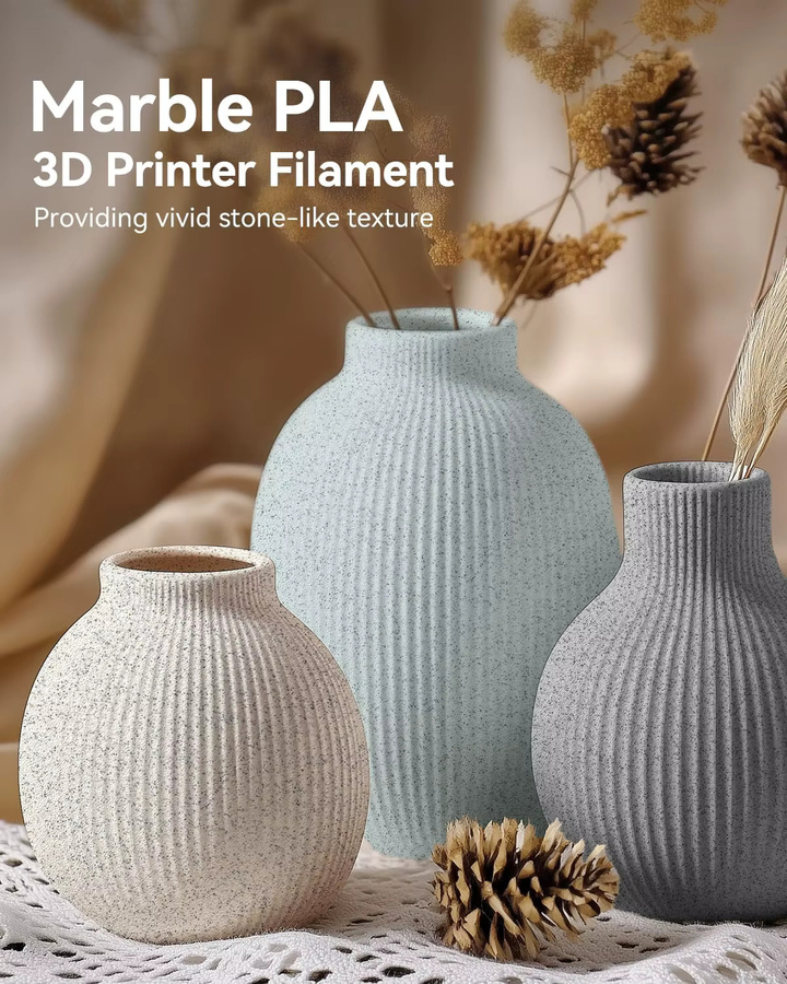 SUNLU PLA Marmor-Filament in Grün, 1,75 mm, 5 kg - Bild 3