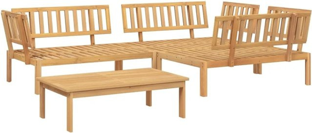 vidaXL 4-tlg. Garten-Sofagarnitur aus Akazien-Massivholz in Braun - Bild 1