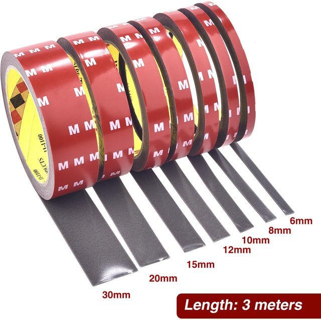 3M Extra starkes doppelseitiges Klebeband für das Auto, transparent, Breite: 30 mm, Länge: 300 cm - Bild 1
