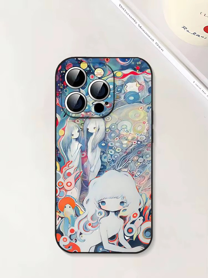 Art K-Kikuo Stoßfeste Handyhülle für Apple iPhone in Schwarz - Bild 7