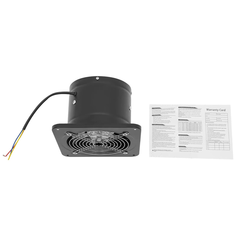 Bymaocar Axial-Industrieventilator aus Metall in Schwarz, 40 W, 150 mm Durchmesser, 2800 U/min, Wandventilator für Lufteinlass und Luftabzug an Wand und Fenster - Bild 3