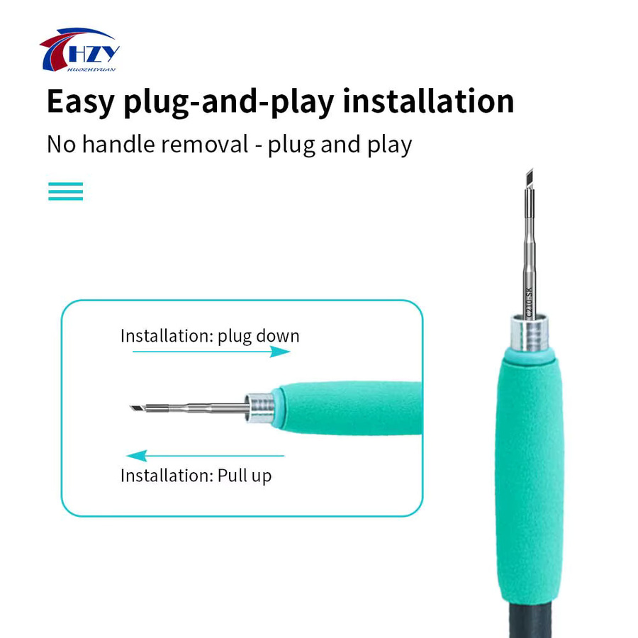 HZY C210 Universal Lötkolbenspitzen Set für T210 Lötstationen K/SK/I/IS Schweißwerkzeuge - Bild 1