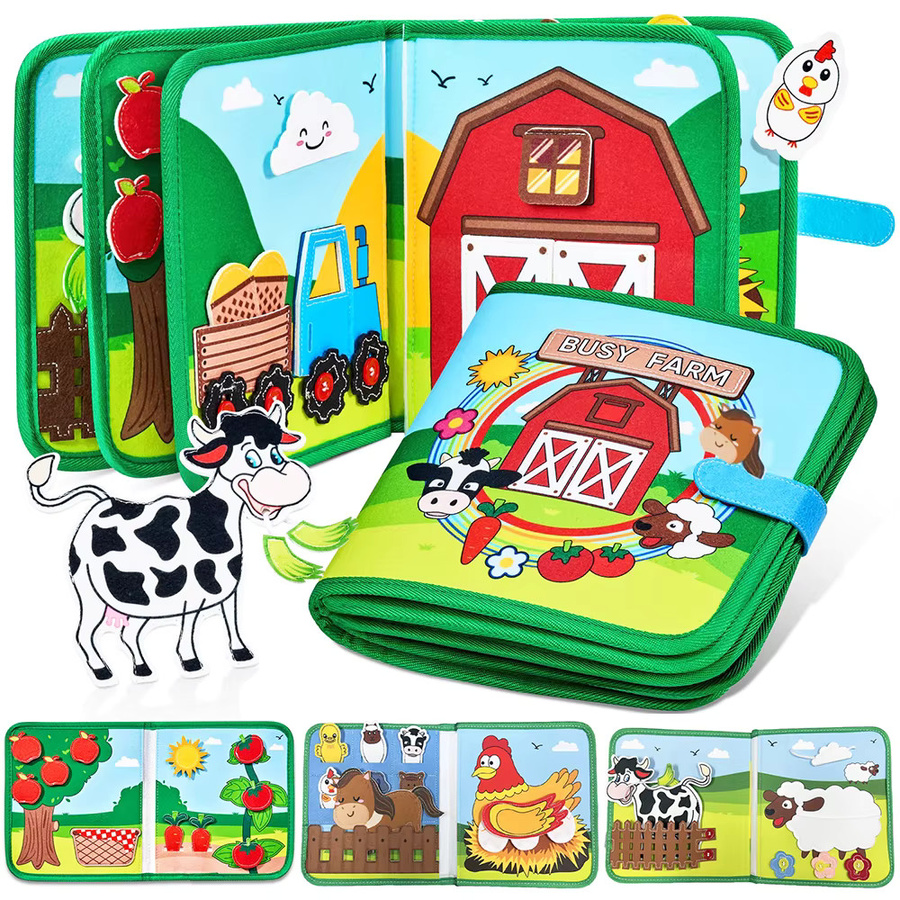 BizyKoady Baby Spielzeug Weiches 3D Tuch Buch, Plüsch / Textil, Bunt / Mehrfarbig - Bild 4