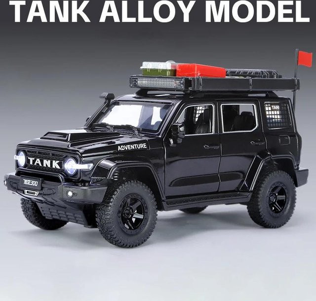 Linyi toy car Tank 300 Geländewagen, Modellauto, 1:24, Metall, mit Licht und Sound, ab 14 Jahren - Bild 1