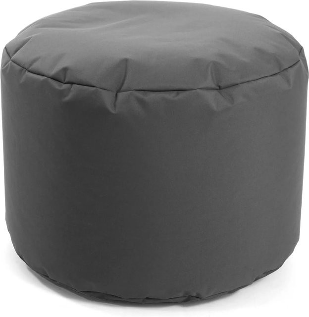 mokebo Outdoor Pouf Hocker in Anthrazit mit EPS-Perlen Füllung und Polyester-Cover - Bild 1
