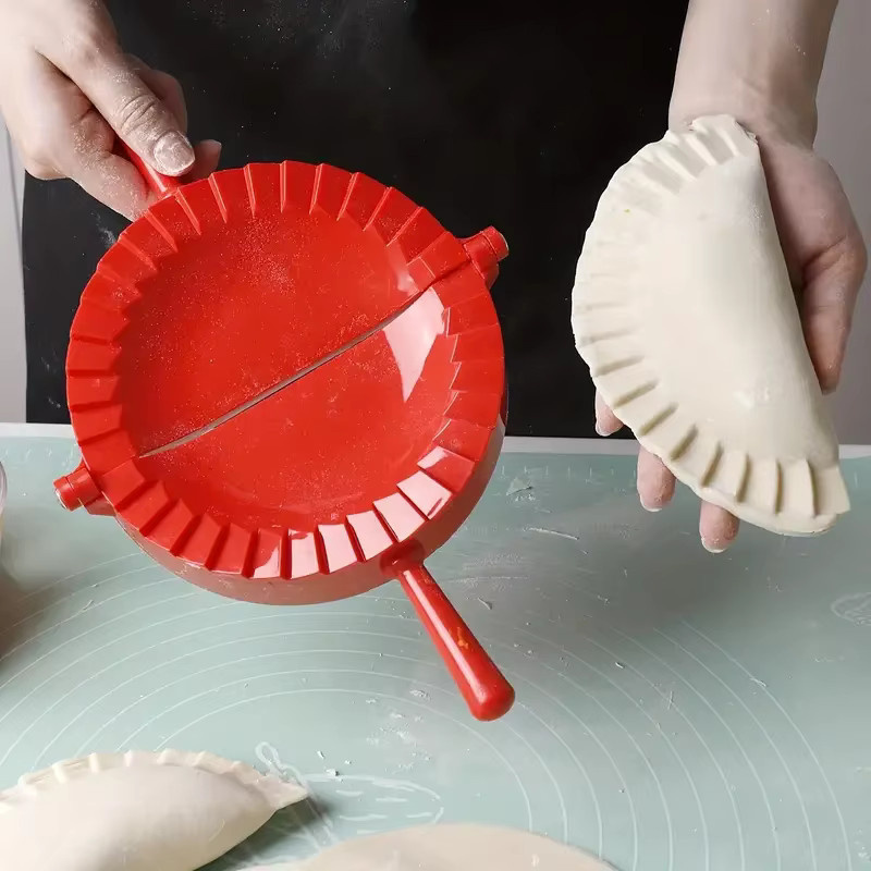XMSJ 4er Set Professionelle DIY Knödel-Formen und Teigpresse aus Kunststoff, Runde Pierogi- und Cookie-Maker für die Küche - Bild 2