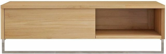 Vente-unique Waschbeckenunterschrank Kupang aus Teakholz in Naturfarben Hell, B/T/H: 105 x 50 x 32 cm - Bild 1