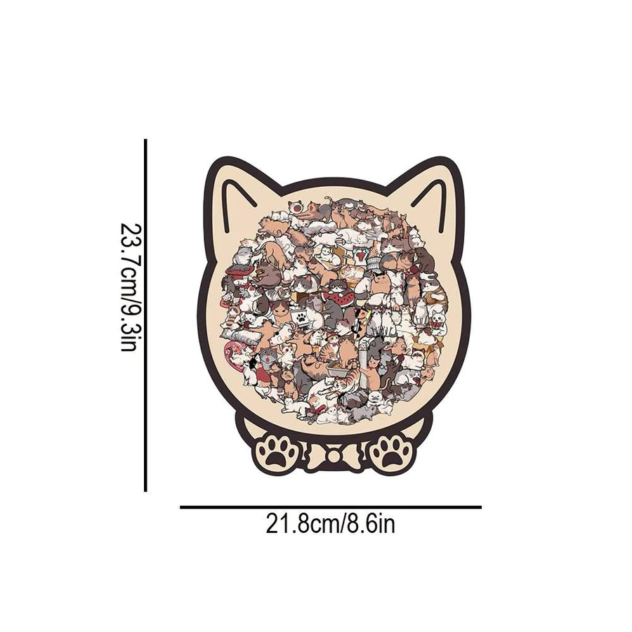 KITPIPI Katzenpuzzle aus Holz, Tiere, Bunt / Mehrfarbig - Bild 4