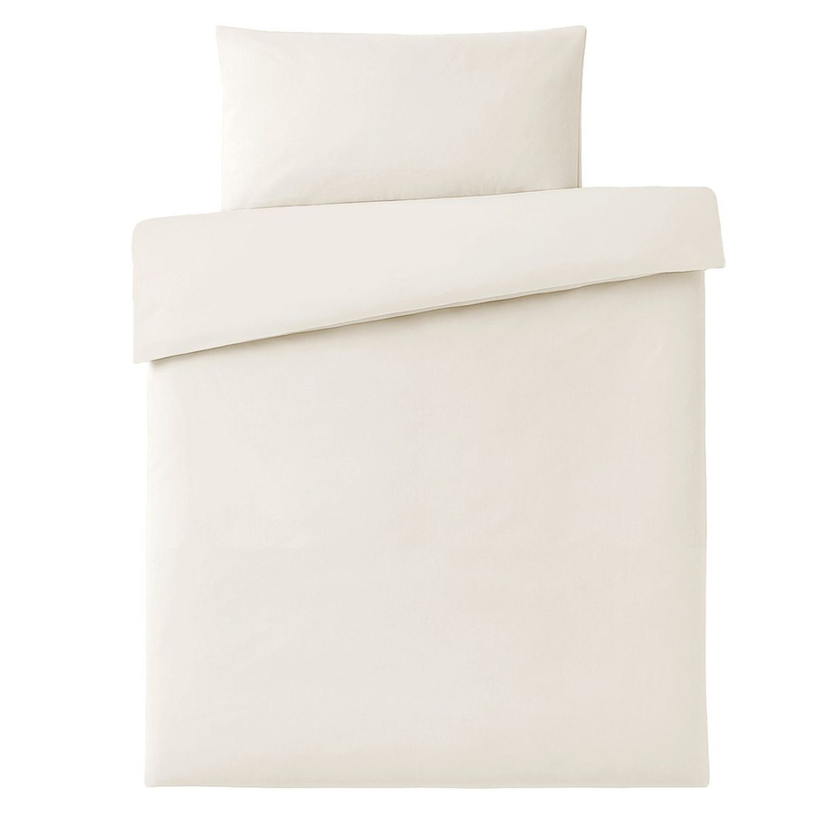 Makian Bettwäsche aus Baumwolle in Beige, Mako-Satin, Uni, B/H: 100 x 135 cm und B/H: 40 x 60 cm - Bild 1