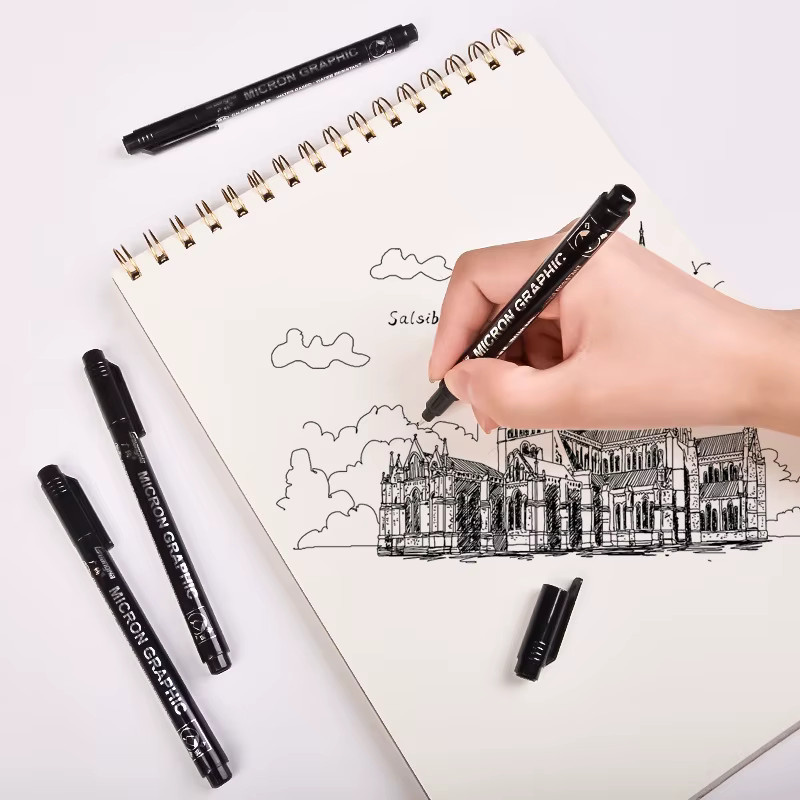 Micron Kalligraphie Marker Set, wasserfeste Fineliner in Schwarz, 6 bis 15 Teile pro Satz - Bild 4