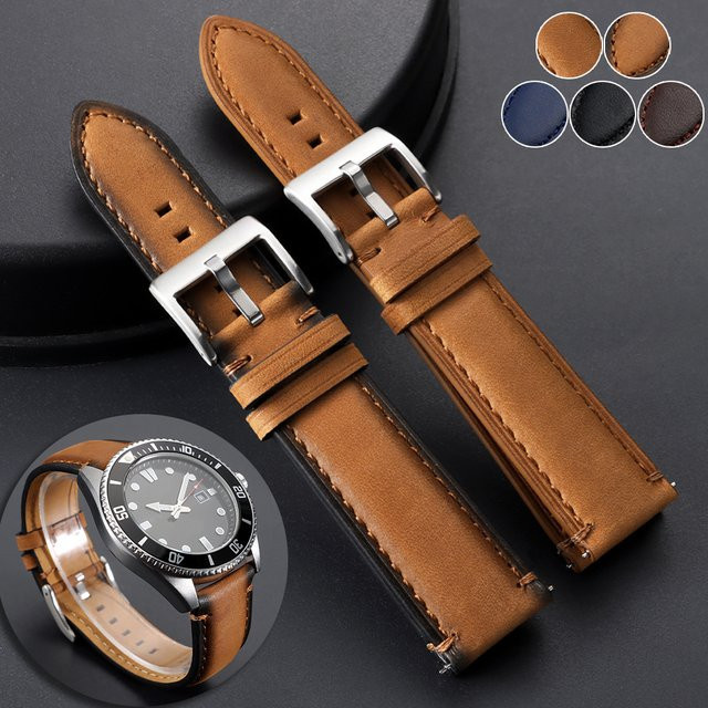 HQstrap Uhrenarmband Leder, Vintage, Unisex - Bild 1