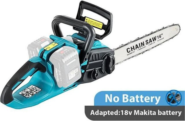 Makita bürstenlose Akku-Kettensäge 16 Zoll mit 3500 W und automatischem Öler, kompatibel mit Makita 18 V LXT Akkus, Blau - Bild 1